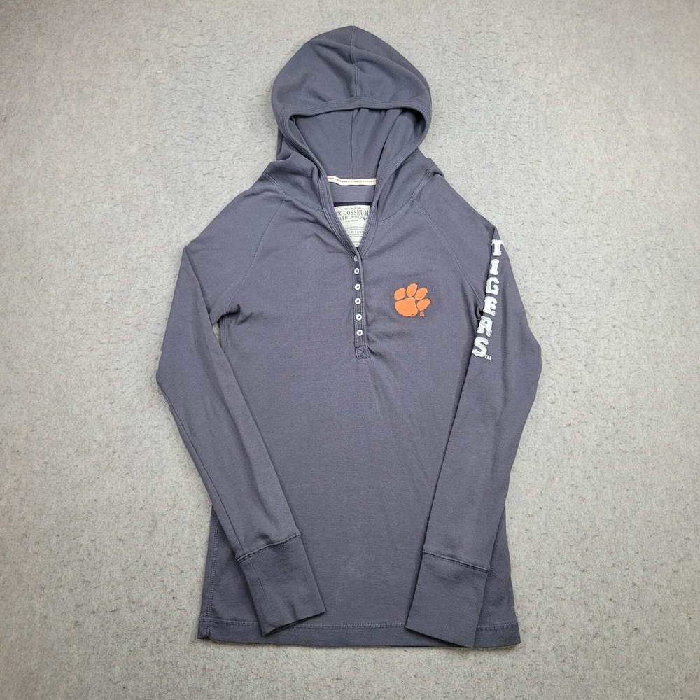 Colosseum Clemson Tigers Hoodie Youth Girls‎ XL Gray Pullover Sweatshirt NCAA